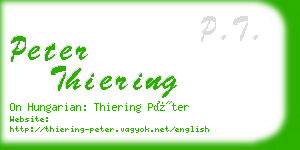 peter thiering business card